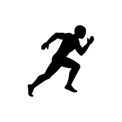 Fototapeta premium Athletic runner performing high knee drive during mid sprint running