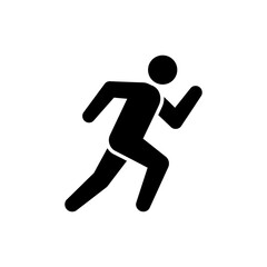 Athlete mid sprint running fast with arms pumping motion