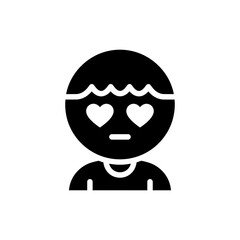 Character With Heart Eyes Expression of Love and Admiration