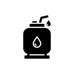 Fuel tank icon with green drop representing eco-friendly energy
