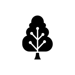 Energy Usage Graph Icon Designed in Tree Shape