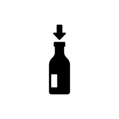 Dripping Bottle Icon Forming an Arrow for Sustainable Flow