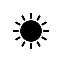 Sun icon with centered circle and rays for weather or energy