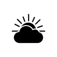 Sun overlapping with cloud icon for partly cloudy weather