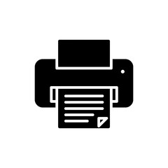 Printer with paper ejecting icon for office and document tasks