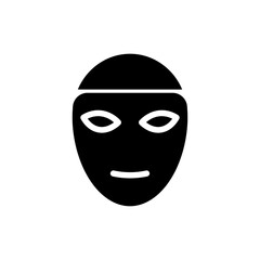 Privacy mask with eye icon for anonymity and security concepts