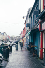 Ireland, raining street