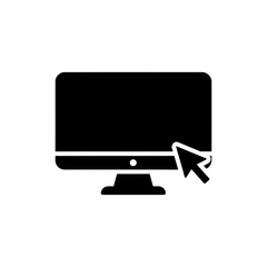 Computer monitor screen with visible cursor
