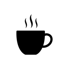 Hot cup with rising steam image