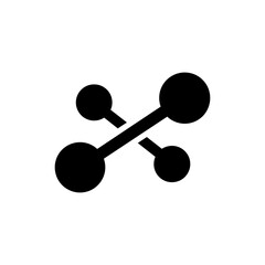 Connection icon with link symbol representing online hyperlink