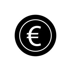 Single coin with currency symbol icon for money and finance