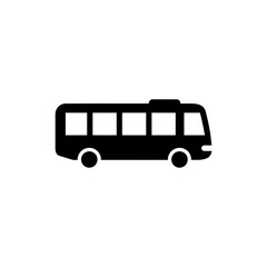 Bus with Windows Icon Representing Public Transportation Vehicle