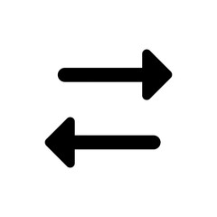 Swap Icon with Two Arrows Opposite Directions Symbol Image