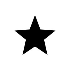 Star with Five Straight Points Icon Symbol Image