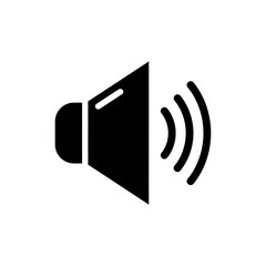 Speaker Icon with Echo Wave for Sound and Audio Output
