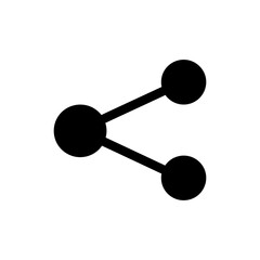 Share Icon with Connected Dots Representing Network and Sharing