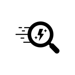 Search Icon with Spark Representing Enhanced Search or Discovery