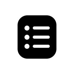 Rounded Square Menu Icon User Interface Navigation Symbol