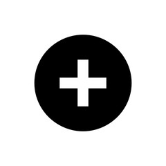 Plus symbol with circle border representing addition or increase action