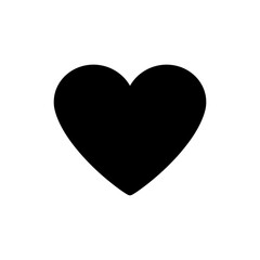 Heart Icon with Flat Sides and Rounded Top Representing Love Symbol