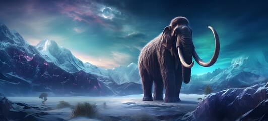 Galaxy Version of mammoth world,ai generative