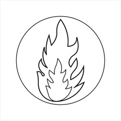 fire flame icon symbol that can be used on all platforms fire hazard sign