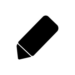 Eraser Icon with Angled Tip for Editing and Correction