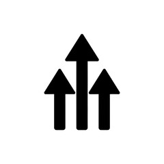 Double arrow pointing upward symbolizing growth and progress
