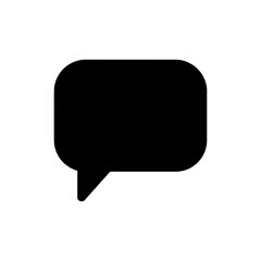 Comment Bubble with Tail Icon Representing Chat and Messaging