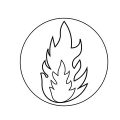 fire flame icon symbol that can be used on all platforms fire hazard sign
