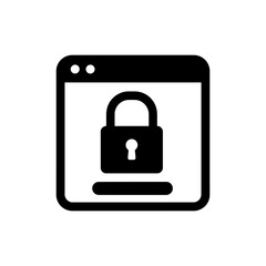 Floating Padlock Icon in Digital Payment Window Screen