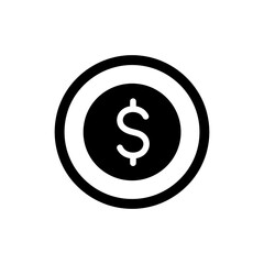 Dollar Sign in Circle Icon Representing Currency and Finance