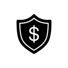 Dollar Inside Secure Shield Icon Symbolizing Safe Financial Transactions