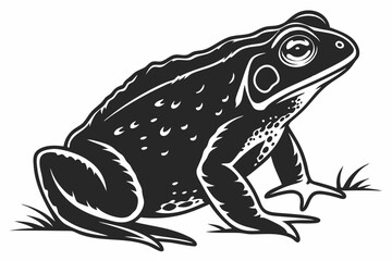 Naklejka premium toad sihouette black vector 