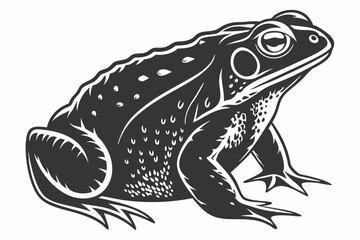Naklejka premium toad sihouette black vector 