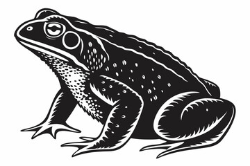 Naklejka premium toad sihouette black vector 