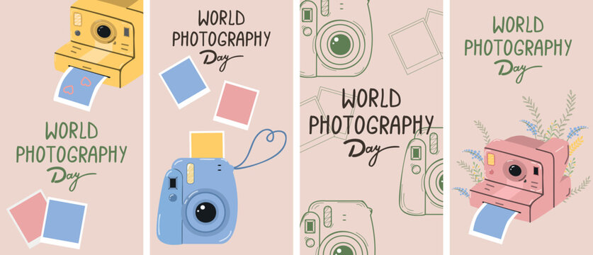 Instagram posts collection for world photography day celebration - Powered by Adobe