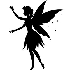 silhouette of a fairy
