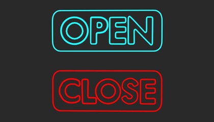 Open Close Neon Sign