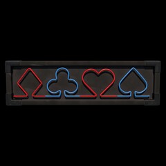 Poker neon sign