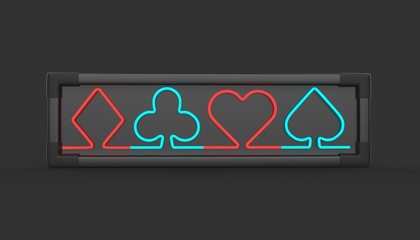 Poker neon sign