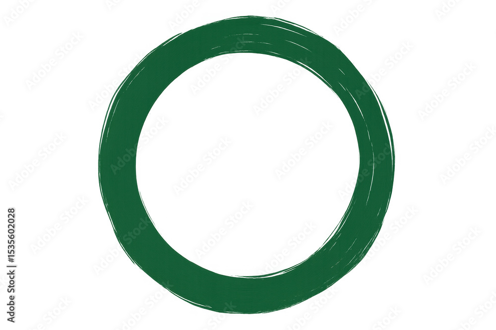 Poster green grungy circular texture forming worn ring with transparent backdrop, providing open space for 