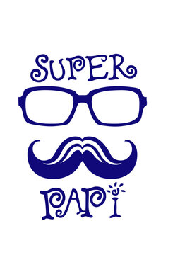 papi super lunette moustache logo fete des peres