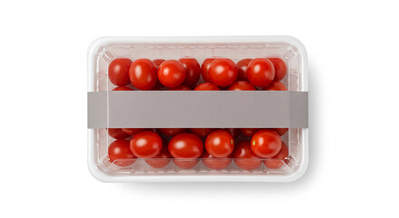 Cherry Tomato Packaging Mockup Fresh Produce Design