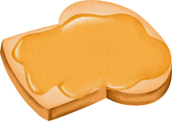 watercolor honey toast