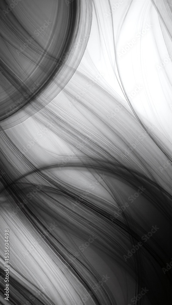 Aufkleber a striking black and white abstract background featuring dynamic, swirling lines that create a sense