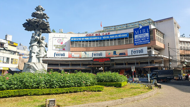 Lam Dong, Vietnam - &lrm;April 22, 2023 : Dalat Market In Central Of Da lat City. Dalat Market Is A Commercial Center Of The City And Considered The Heart Of Dalat City.