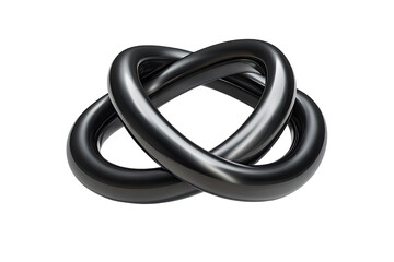 Intertwined, dark, metallic rings