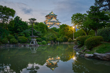 Naklejka premium Osaka Castle, Osaka, Japan