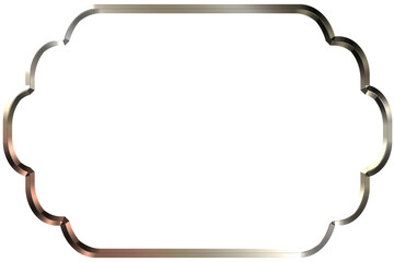 Fototapeta premium silver, chrome, metallic, decorative frame